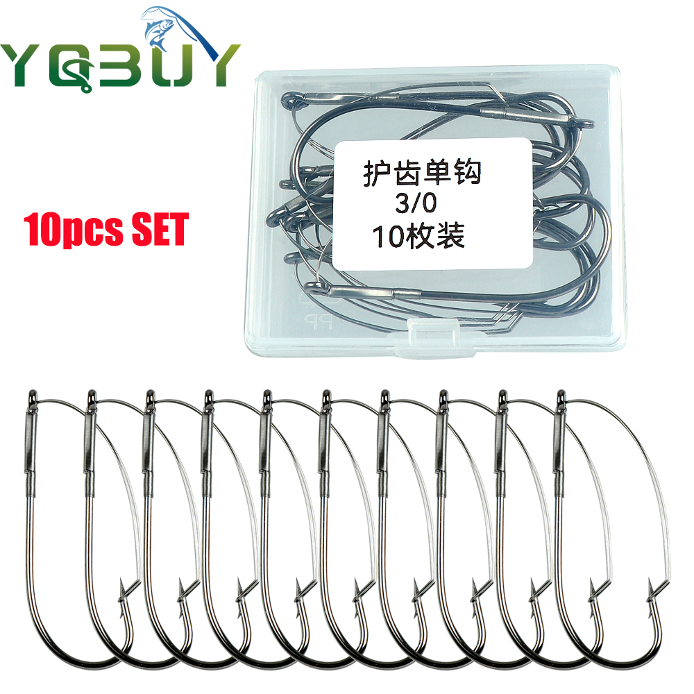 Fishing Hook Box - 10Pcs/box Fishing Wacky Weedless Hooks Barbed