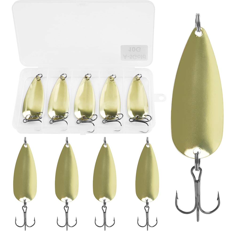 5Pcs Fishing Spoons Metal Fish - Fishing Hook Treble reseña y precio