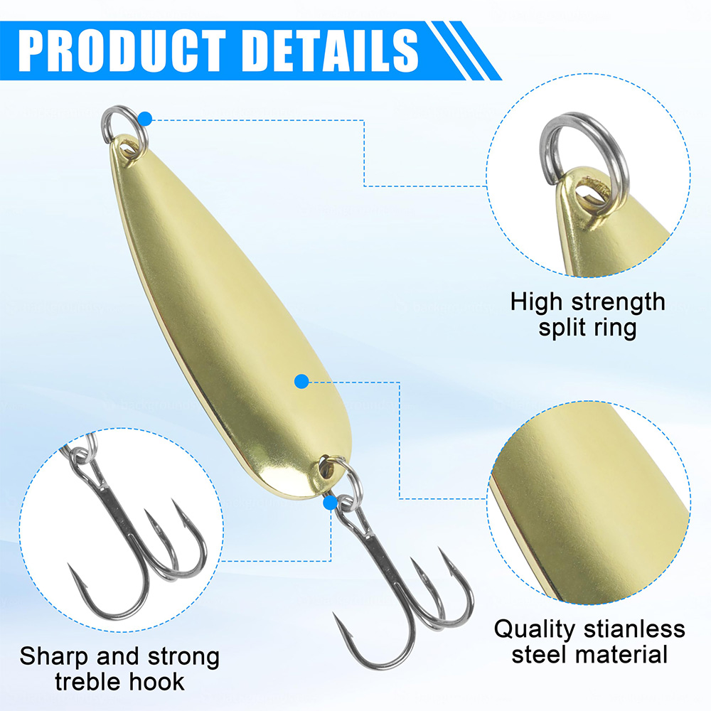 5Pcs Fishing Spoons Metal Fish - Fishing Hook Treble reseña y precio