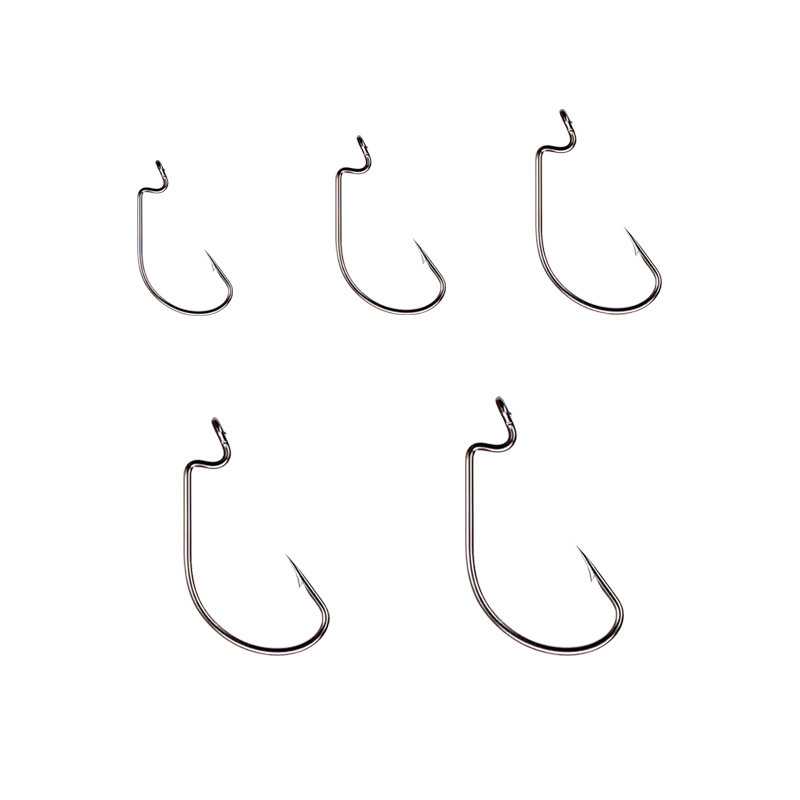 50pcs Wide Worm Hook Carbon St - Fishing Hook Barbless reseña y precio