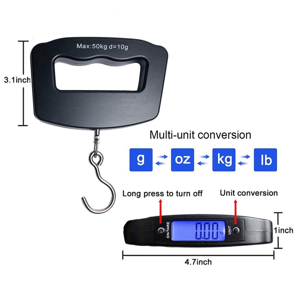 50kg Portable Handheld Digital - Fishing Hook Stainless Steel reseña y precio