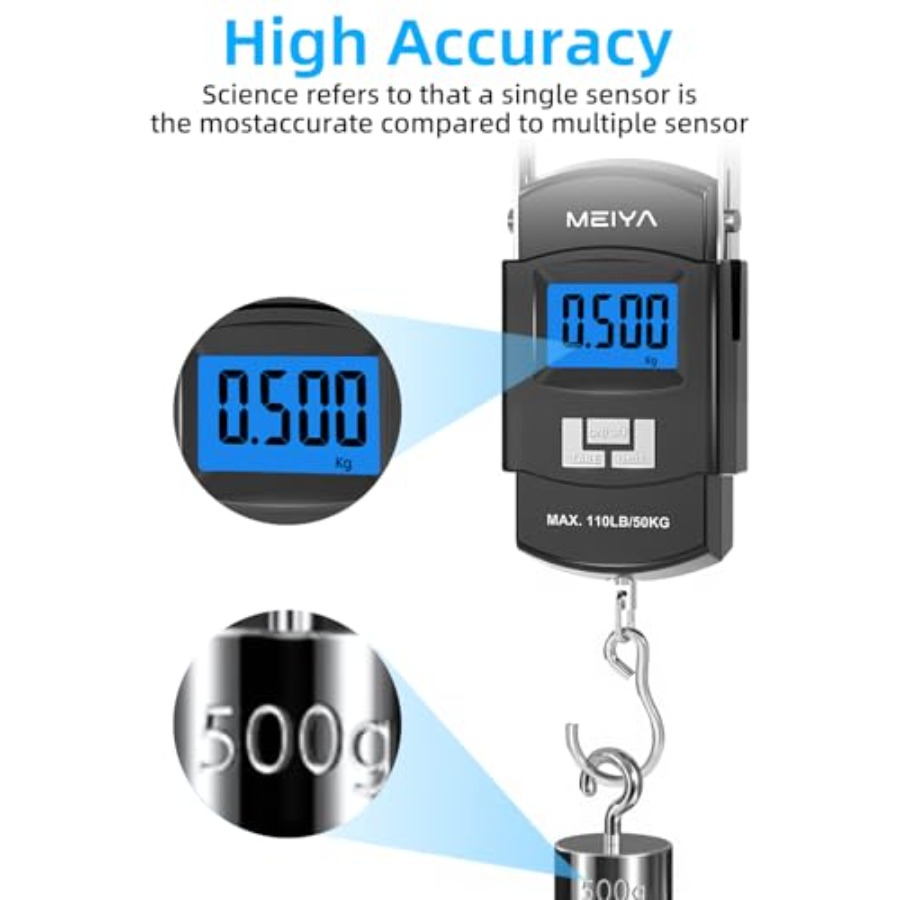 Fish Scale 110lb/50kg Digital  - Fishing Hook Stainless Steel reseña y precio