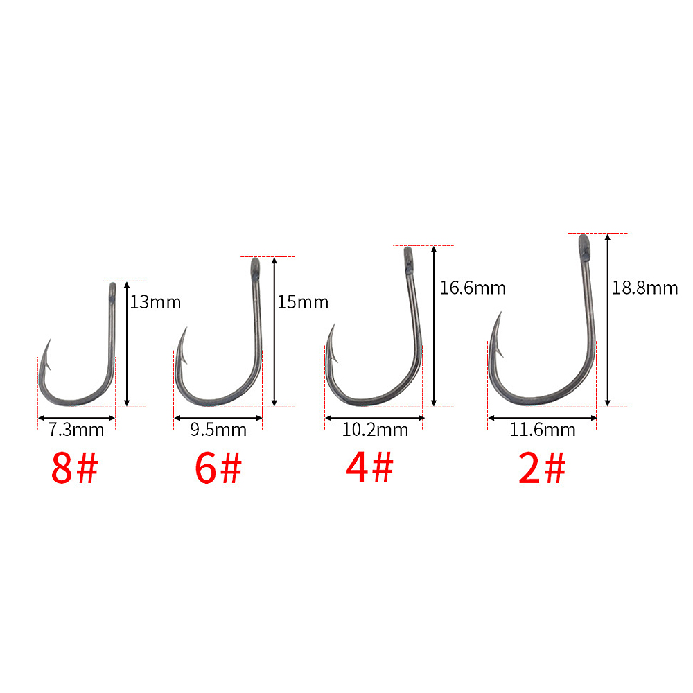 ABST  50Pcs Barbed Coated Carp - Fishing Hook reseña y precio