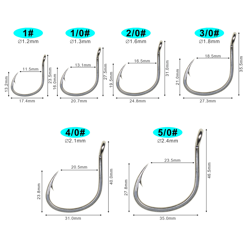 ICERIO 10PCS Matte Tin Coating - Fishing Hook Barbless reseña y precio