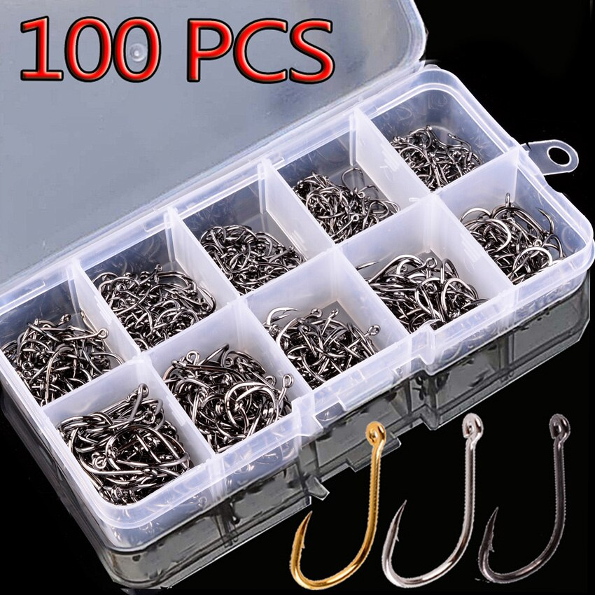 New【100Pcs Fishing Hooks Set C - Fishing Hook Circle reseña y precio