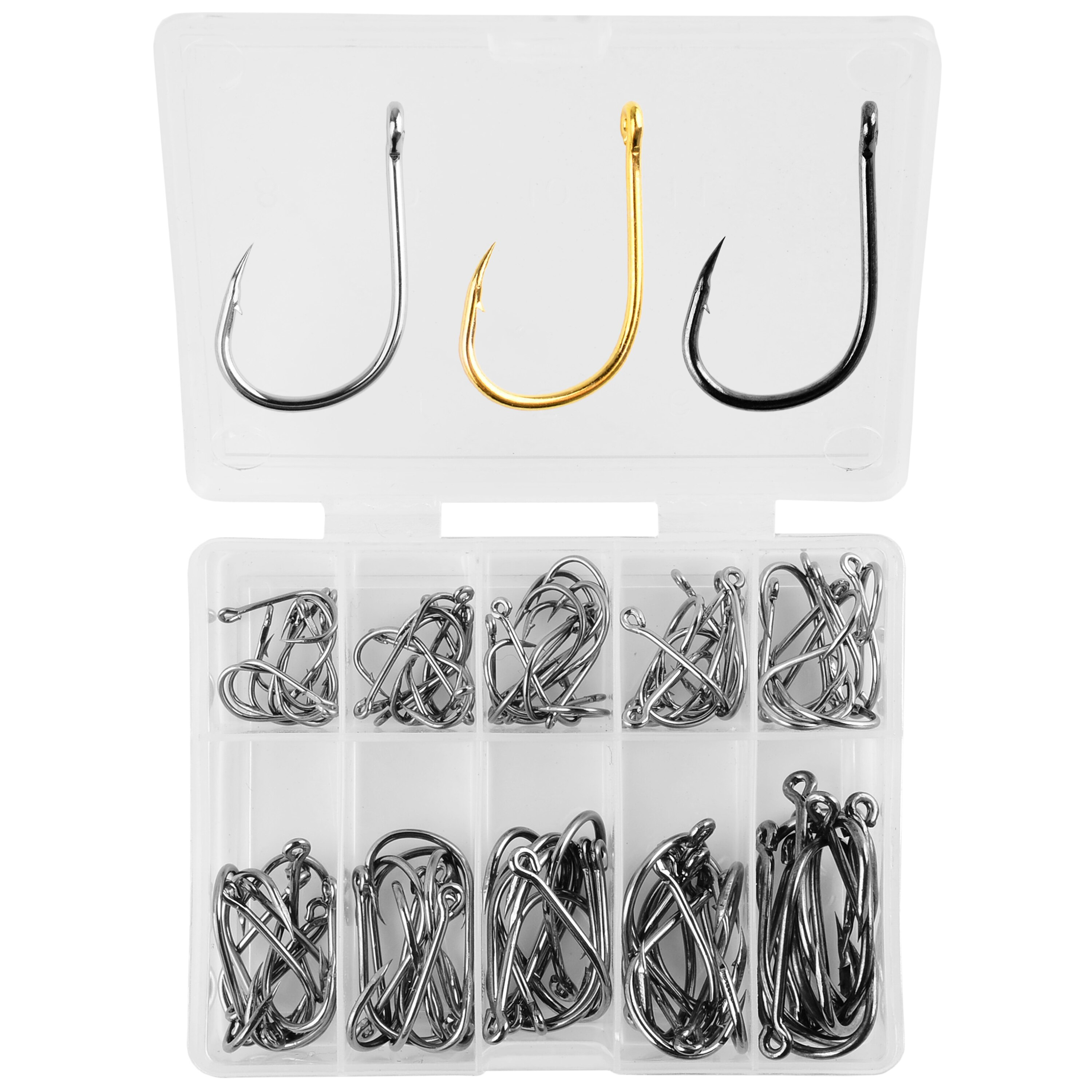 New【100Pcs Fishing Hooks Set C - Fishing Hook Circle reseña y precio