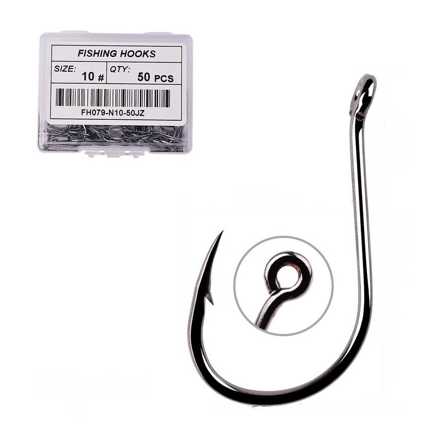 50pcs/20pcs Fishhook Coating H - Fishing Hook Circle reseña y precio