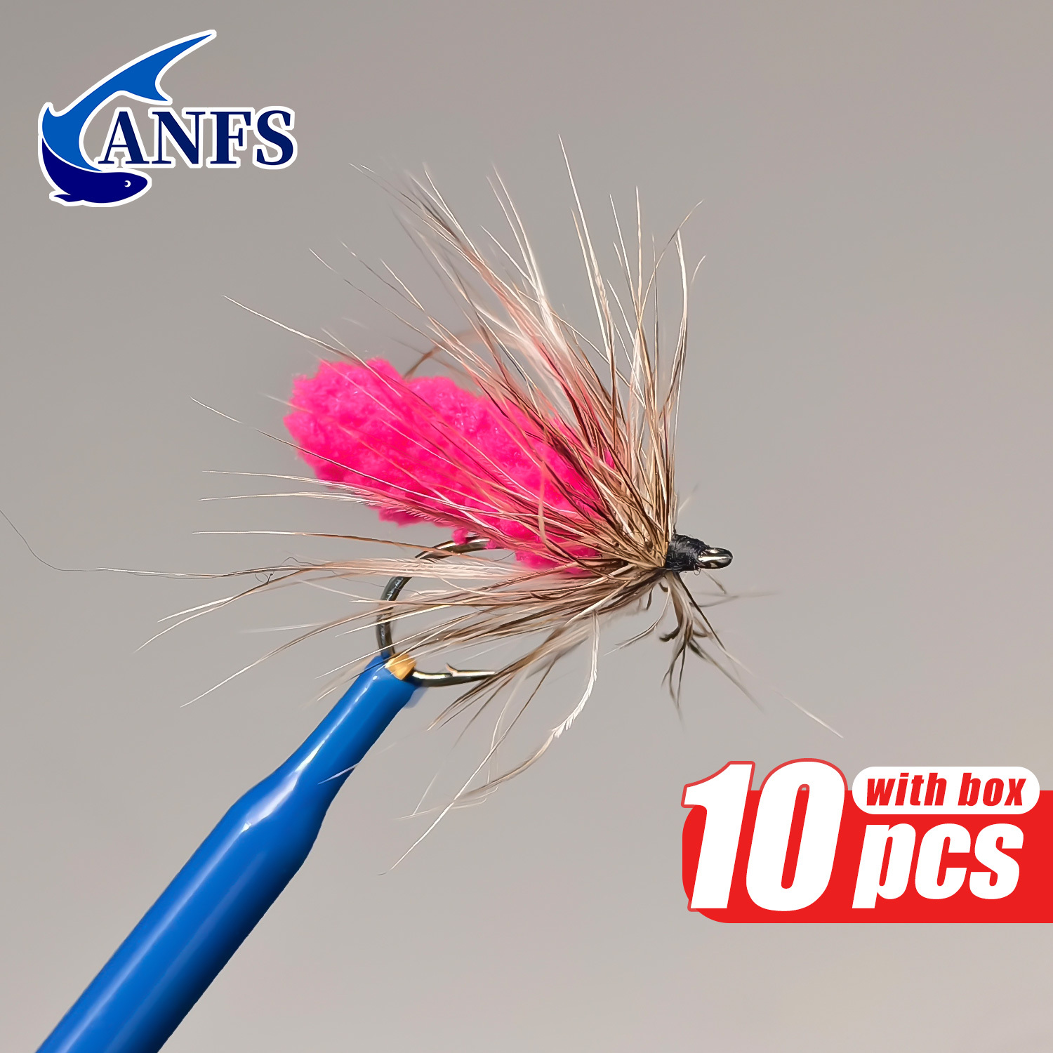 ANFS 10pcs Mop Fly Assorted Co - Fishing Hook Assortment reseña y precio