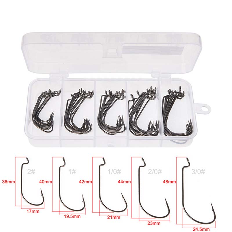 50Pcs/Box High Carbon Steel Fi - Fishing Hook Jig reseña y precio