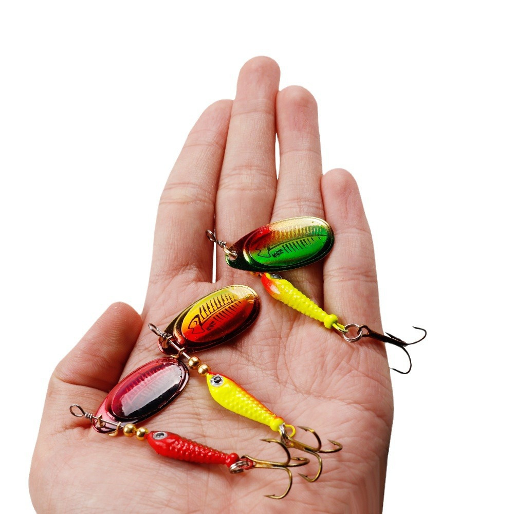 10pcs/Set Spinner Lures 9.1g 7 - Fishing Hook Treble reseña y precio