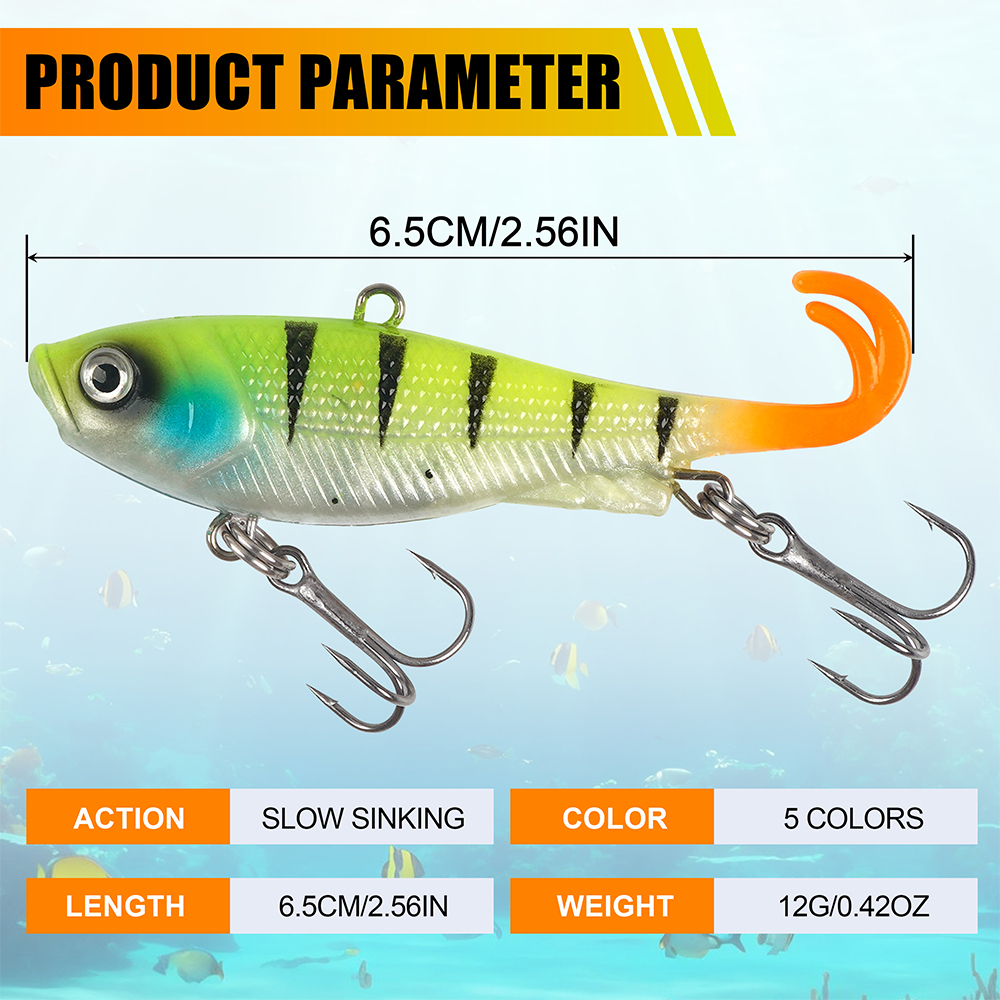 10Pcs/5Pcs Soft Fishing Lures  - Fishing Hook Treble reseña y precio