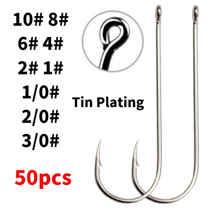 50pcs Long Shank Saltwater Cir - Fishing Hook Circle reseña y precio