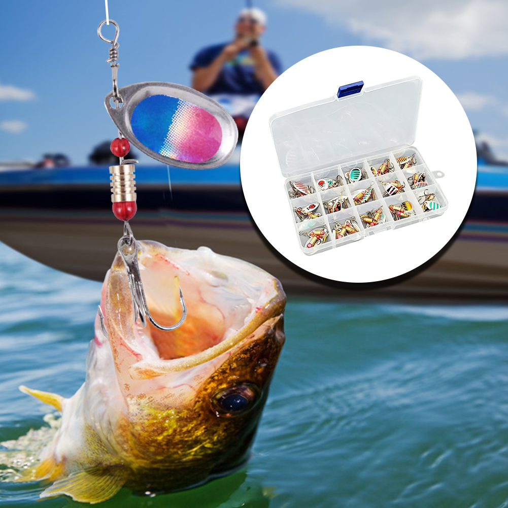 30pcs Metal Spoon Spinner Fish - Fishing Hook Treble reseña y precio
