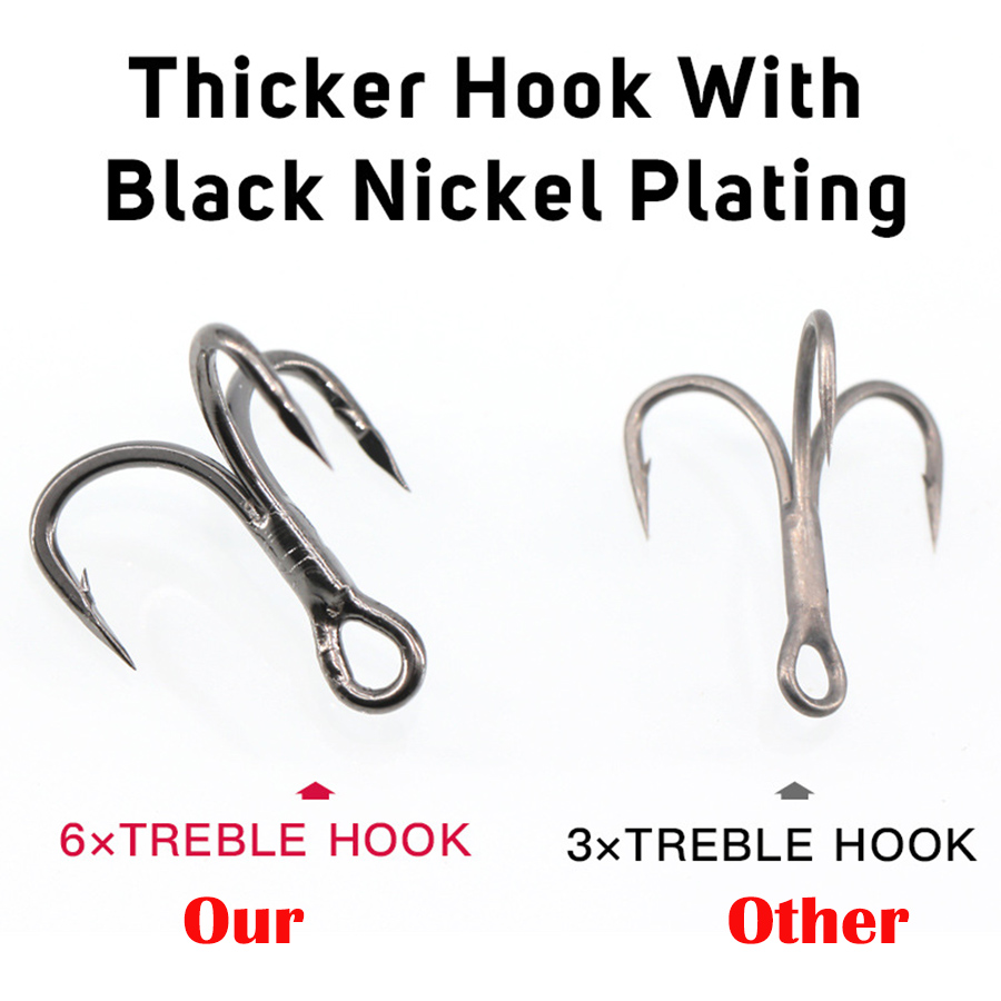 Fishing Treble Hook 6X Strong  - Fishing Hook Assortment reseña y precio