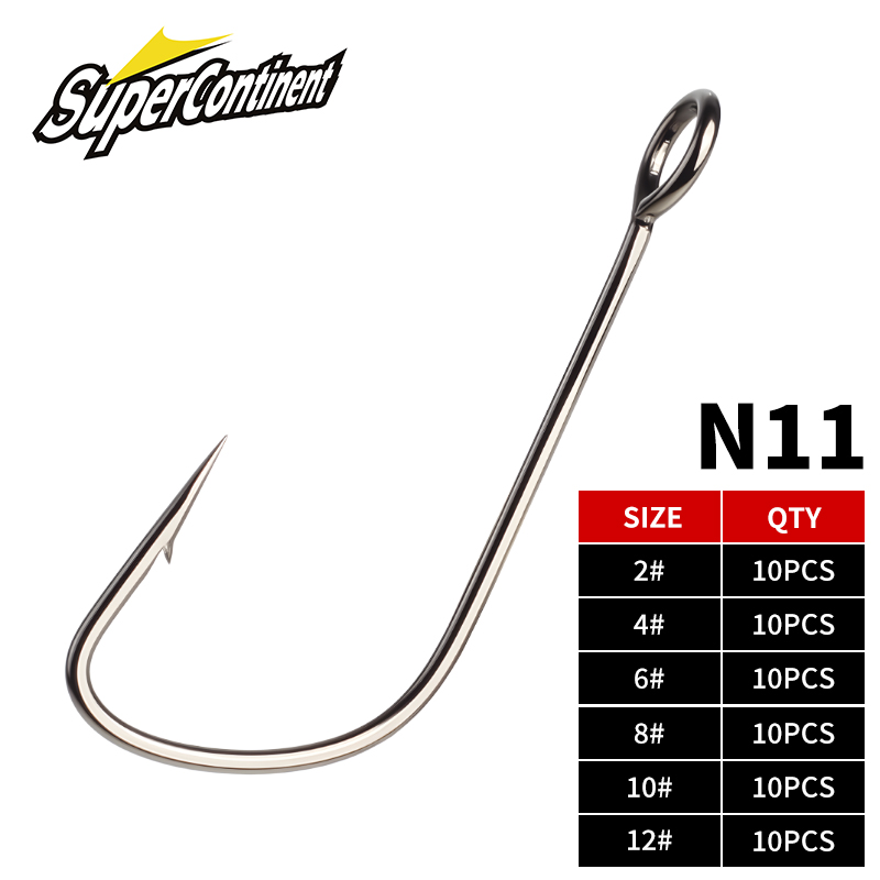 Supercontinent 2#-12# 10pcs Ba - Fishing Hook Offset reseña y precio